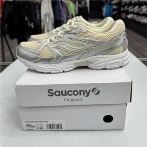 Size 7.5W/6M - Saucony Originals Ride Millennium KDZ Cream Silver Women's